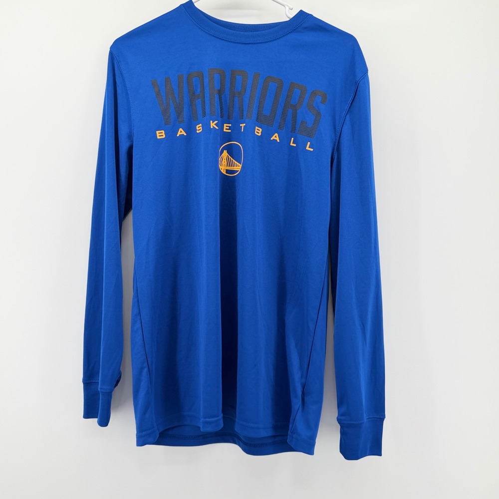 NBA Ultra Game Golden State Warriors Mens Small Blue Long Sleeve Graphic T-Shirt